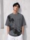 RPIRT Men Printed Round Neck Cotton Blend Black T-Shirt - Image 4