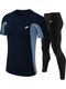 Chrome & Coral Colorblock Men Track Suit - Image 4