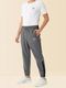YUNEK Men Solid Grey Track Pants - Image 3