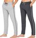 INDICLUB Pack of 2 Men Solid Black, Silver Track Pants - Image 3