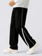 Dockstreet Men Striped Black Track Pants - Image 4