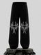 Toura Men & Women Black Graphic Track Pants - Image 4