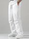 DL Fashion Men Self Design White Track Pants - Image 3