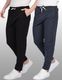 FOXTER Pack of 2 Men Solid Track Pants (Black, Grey) - Image 3