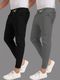 FOXTER Pack of 2 Men Solid Track Pants (Black, Grey) - Image 4