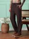 Adokedo Men Solid Beige Track Pants - Image 3