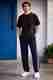 AA FASHION STORE Men Colorblock Black Track Pants - Image 2