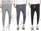 INDICLUB Pack of 2 Men Solid Black, Silver Track Pants - Image 4