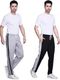 Vcloths Pack of 2 Men Solid Striped Track Pants Multicolor - Image 3