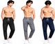 Joggers Park Pack of 2 Men Printed Black, Grey Track Pants - Image 4