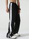 Paralians Men Striped Black Track Pants - Image 3