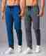 FLYcollection Men Solid Grey Track Pants - Image 2