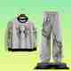 GC FAB Men Night Suit Set White Striped - Image 2