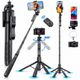 Planetoid Tripod 3110 Mobile Stand with Bluetooth Selfie Remote & Collar Mic (1.5 meter) Tripod Kit, Tripod (Black, Silver, Supports Up to 1500 g) - Image 3