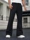nightscape Men Flared Black Polycotton Trousers - Image 3