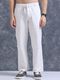 TAGDO Men Regular Fit White Cotton Blend Trousers - Image 3