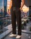 METRONAUT Loose Fit Men Beige Cotton Blend Trousers - Image 3