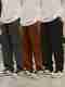 HIGHLANDER Men Regular Fit Beige Cotton Blend Trousers - Image 2