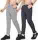 TENIT Pack of 2 Men Slim Fit Black, Grey Lycra Blend Trousers - Image 2