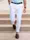 PESADO Men Slim Fit White Cotton Blend Trousers - Image 2