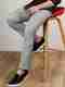 Mast & Harbour Men Slim Fit Grey Cotton Trousers - Image 2