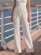 ZWERLON Women Loose Fit White Pure Cotton Trousers - Image 4