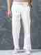 Broadstar Men Straight Fit Beige Polyester Trousers - Image 2