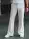 woomny Men Loose Fit Beige Lycra Blend Trousers - Image 2