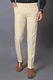 SAM & JACK Men Regular Fit Cream Polycotton Trousers - Image 3