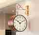 ROYALCRAFTS Analog 26 cm X 26 cm Wall Clock (Peach, With Glass, Double-Sided) - Image 2