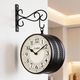 ROYALCRAFTS Analog 26 cm X 26 cm Wall Clock (Peach, With Glass, Double-Sided) - Image 3