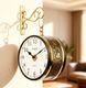 ROYALCRAFTS Analog 26 cm X 26 cm Wall Clock (Peach, With Glass, Double-Sided) - Image 4