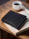 TANSTITCH Men Casual, Trendy, Travel, Evening/Party Black Genuine Leather RFID Wallet (6 Card Slots) - Image 3
