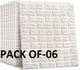 wewell 79x77 cm Decorative Vinyl Wallpaper White (Pack of 8) - Image 4
