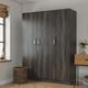 CASPIAN Wooden Almirah for Clothes and Stacking space -Home Furniture Storage Engineered Wood 2 Door Wardrobe (Finish Color - Coffee Black, Mirror Included, Pre-assembled) - Image 4