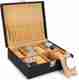 Valley PU Leather Watch Box (Black, Orange, 8 Watches) - Image 2
