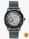 Titan Automatic Dark Blue Dial Silver Metal Strap Analog Watch - For Men 90195SM01,NU90195SM01 - Image 4