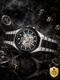 ShreeDatt Men's Premium Green Skeleton Dial Stainless Steel Watch - Image 4