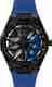 NIXEA Menâs Car Wheel Rim Design Analog Watch - For Men Sports Inspired Red Rubber Strap, Black Rim Dial with Brake Caliper Detail - Image 2