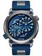MAAN INTERNATIONAL Prime Collection Dual Dial Quartz Black Silicone Strap Analog Watch - For Men MI-DD-BLUE-03 - Image 3