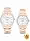 Shivark Analog Couple Watch Black & White Dial Bracelet - Image 2