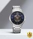 Curren Black Dial Metal Strap Quartz Water Resistant Analog Watch - For Men 8455 - Image 3