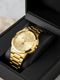 homt Gold Metal Day-Date display Work Wear Quartz Analog Watch - For Men Stainless Steel Gold chain Watch -T1650YM05 - Image 3