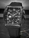 NAVIFORCE Black Luminous Hollow Dial with three chrongraph function Analog Watch - For Men NF8052 Barrel-shaped silicone strap timepeice - Image 4