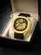 AULITER Analog Skeleton Watch for Men - Black Strap - Image 2