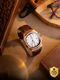 DANIEL HECHTER Paris Bercy Collection Modern Multi Functional Square Dial Silicon Band Beige Analog Watch - For Men DHM1001-06 - Image 3