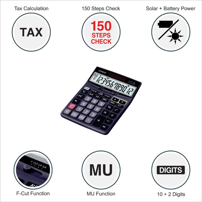 CASIO DJ-120D Desktop Basic Calculator (12 Digit) - Image 6