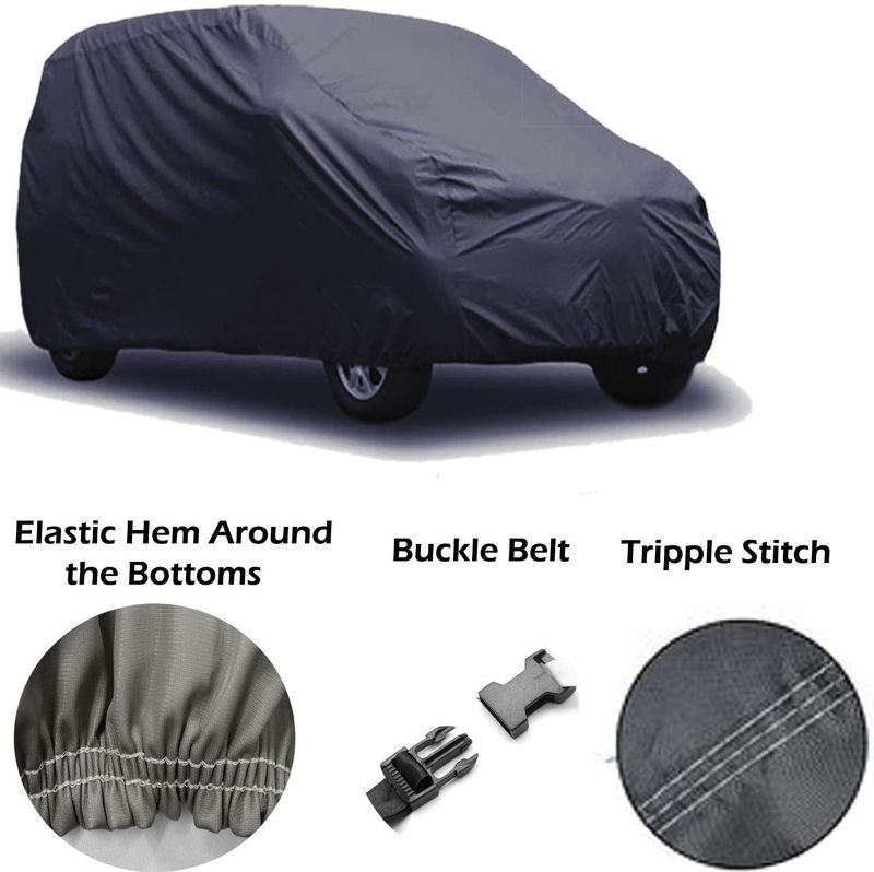 SS Mart Hyundai Santro Xing Car Cover (Grey, 2006-2014) - Image 7