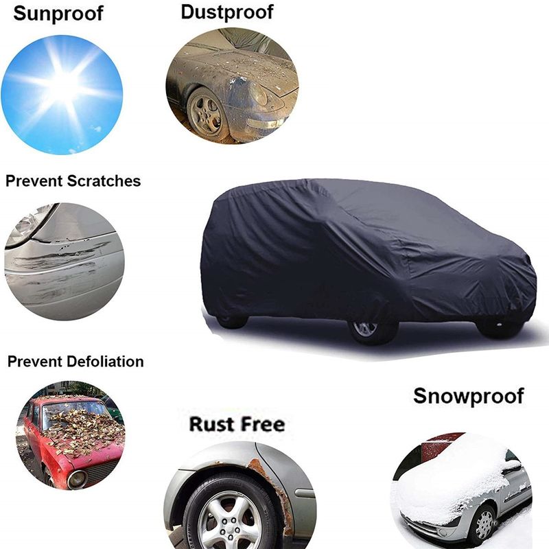 SS Mart Hyundai Santro Xing Car Cover (Grey, 2006-2014) - Image 8