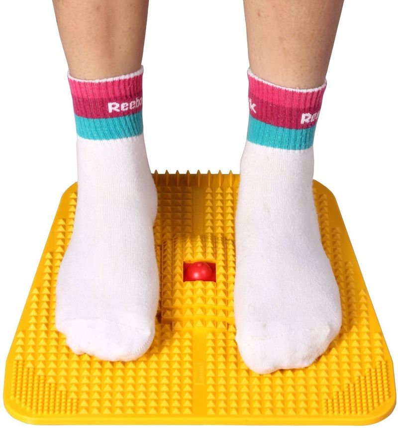 Curify ACUPRESSURE MAGNETIC ACUPRESSURE MAGNETIC FOOT RELIEF MAT BLOOD CIRCULATION MASSAGER STRESS RELIEF Massager (Yellow) - Image 2